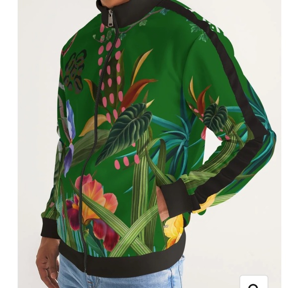 Green floral track jacket - Picture 3 of 4